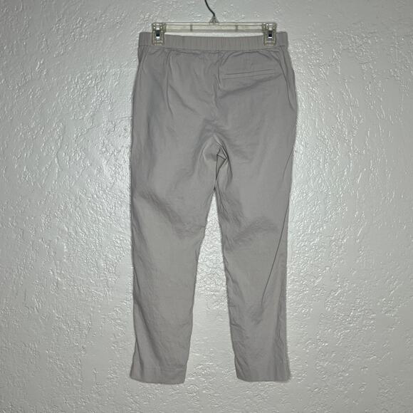 Theory Women's Treeca Good Linen Pull-On Straight Leg Pants Cream Size 2 - Picture 3 of 9